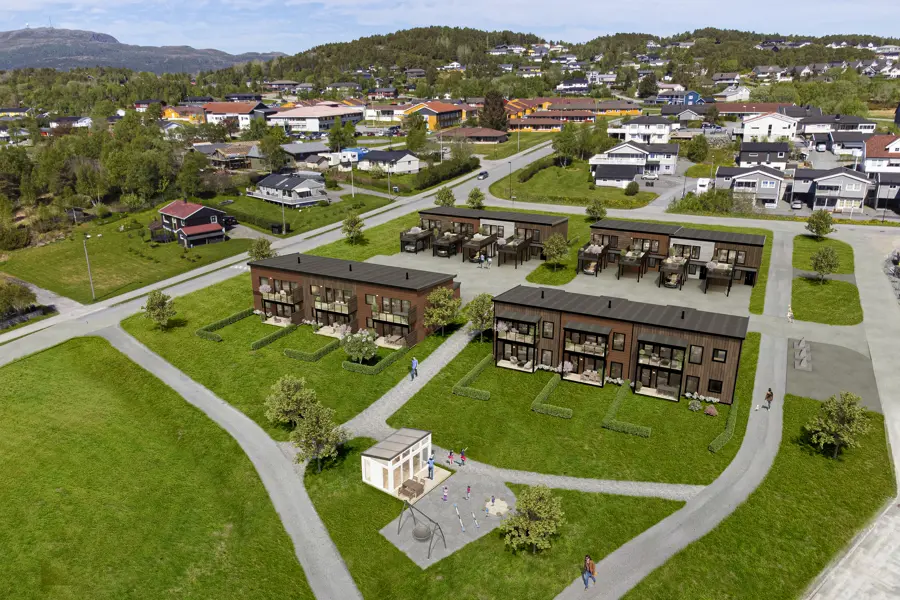 Illustrasjon rekkehus