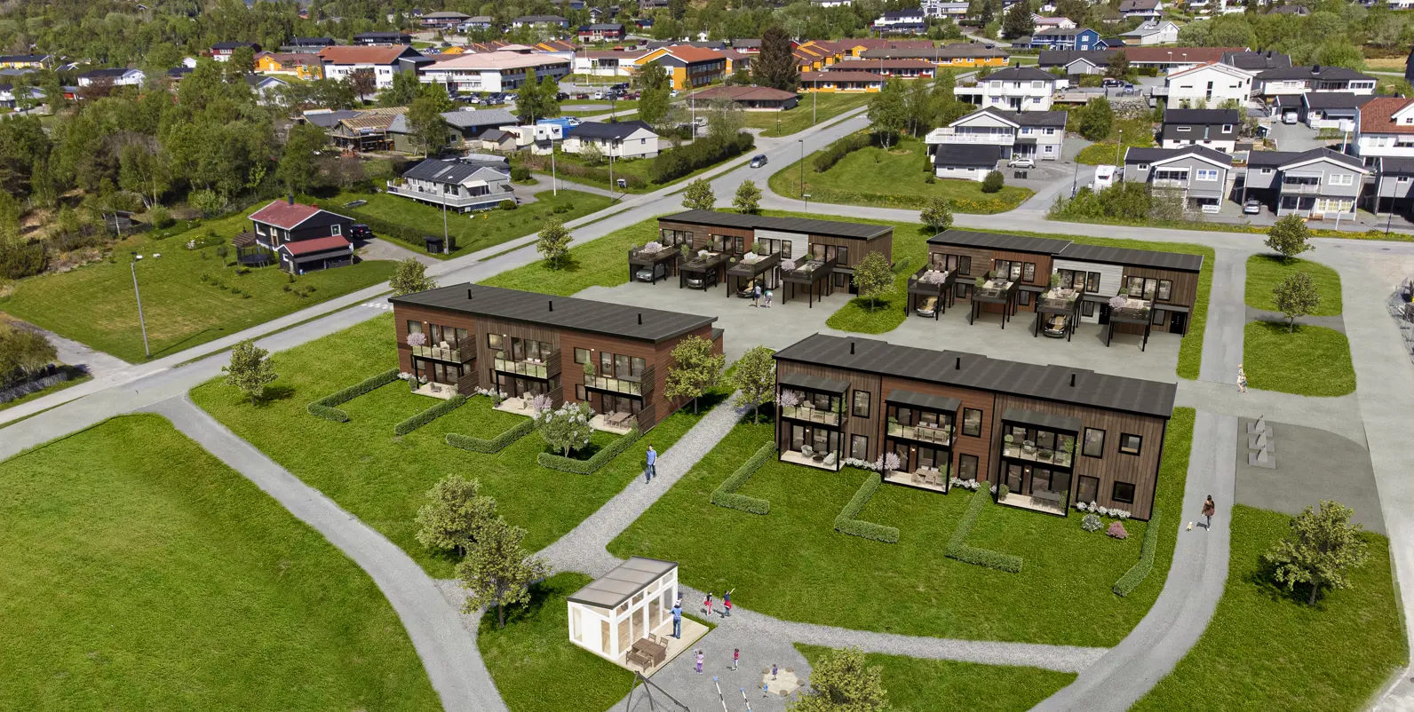 Illustrasjon rekkehus